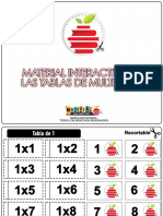 Material Interactivo de Las Tablas de Multiplicar PDF