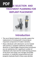 Case Selection and Treatment Planning For