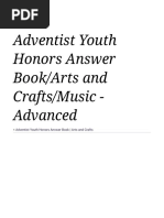 Adventist Youth Honors Answer Book - Arts and Crafts - Music - Advanced - Wikibooks, Open Books For An Open World