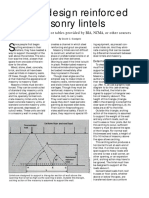 Concrete Construction Article PDF - How To Design Reinforced Masonry Lintels PDF