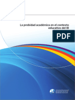 La Probidad Academica en El Contexto Educativo Del IB PDF