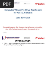 Computer Village Pre-Drive Test Report For AIRTEL Network: Date: 30-08-2018