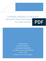 A General Approach To Multiple Precesion Point Motion Generation by 4-Bar Linkage