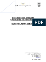 Descripción de Producto y Manual de Funcionamiento CONTROLADOR SYS3000