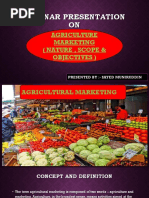 Seminar Presentation ON: Agriculture Marketing (Nature, Scope & Objectives)