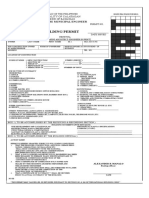 Building Permit: Office of The Municipal Engineer