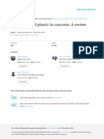 Use of Recycled Plastic in Concrete: A Review: Waste Management December 2007