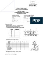 Report Sheet Overhaul Engine