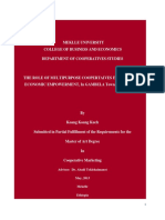 The Role of Multipurpose Cooperatives in Social and Economic Empowerment, Gambella Town, Ethiopia