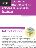 Non-Verbal Communication and Its Growing Relevance in Business