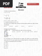 Matemática 7º Ano - Números Racionais