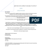 A Report On Power Factor Correction and Its Effect: Using Capacitor Bank