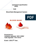 Software Requirement Specification (SRS) FOR Blood Bank Management System