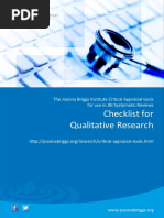 Checklist For Qualitative Research