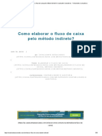 Como Elaborar o Fluxo de Caixa Pelo Método Indireto - Cavalcante Consultores - Treinamento e Consultoria