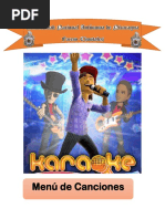 Menu de Canciones para Karaoke