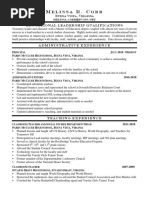 Melissa Cobb - Administrator Resume