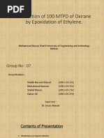 Production of 100 MTPD of Oxirane by Epoxidation of Ethylene