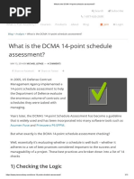 What Is The DCMA 14-Point Schedule Assessment