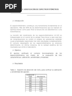 Verificacion Del Espectrofotometro