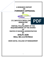 Performance Appraisal: A Research Report ON