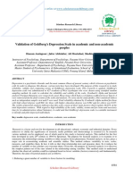 Validation of Goldberg's Depression Scale in Academic and Non-Academic Peoples