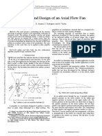 Selection and Design of An Axial Flow Fan