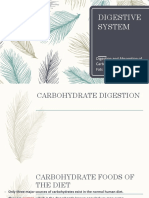 Digestive System: Digestion and Absorption of Carbohydrates, Proteins and Fats