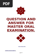 Question and Answer For Master Oral Examination (UK Master Mariner)