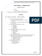 Climate Change: Assignment 02: Questions