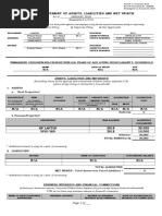 Sworn Statement of Assets, Liabilities and Net Worth