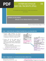 Metas Internacionales de Seguridad Del Paciente