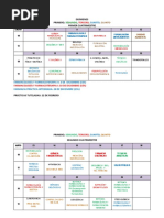 Calendario Exámenes 2°