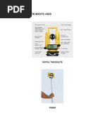 Sketch of Instruments Used: Digital Theodolite