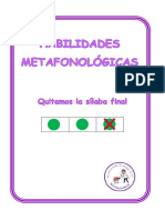 Habilidades Metafonologicas Eliminar Silaba Final Cuadricula