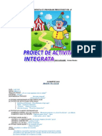 Proiect Activitate Integrată