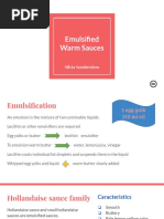 Emulsified Warm Sauces