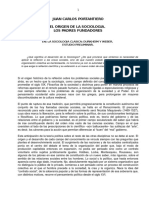 Juan Carlos Portantiero El Origen de La Sociologia. Los Padres Fundadores