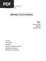 Brand Postioning By-: Branjan@amity - Edu