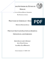 Práctica 2 - Sustitución Electrofílica Aromática Obtención de M-Dinitrobenceno