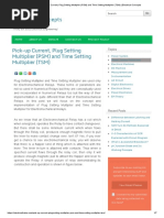 Pick-Up Current, Plug Setting Multiplier (PSM) and Time Setting Multiplier (TSM) - Electrical Concepts