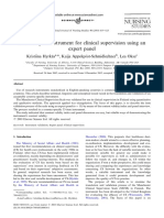 Validating An Instrument For Clinical Supervision Using An Expert Panel - Hyrkäs, Appelqvist-Schmidlechner & Oksa (2003)