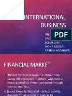 International Business: Presented By: Group 8 Sonal Jain Mona Gogar Aastha Aggarwal