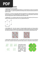 Crystal Structure Notes: 1. Explain The Following Terms Briefly