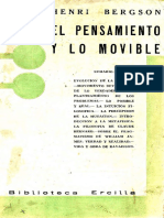 BERGSON. Ensayos-y-Conferencias El-Pensamiento-y-Lo-Movible-Ediciones-Ercilla-1936 PDF