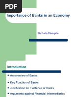 Importance of Banks in An Economy: by Rudo Chengeta