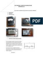 Divisor de Tensión y Puente de Wheatstone