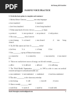 Passive Voice Practice: I. Circle The Best Option To Complete Each Sentence