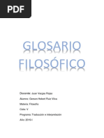 Glosario de Filosofía