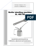 Neri SL400 Labeler Maintenance Manual